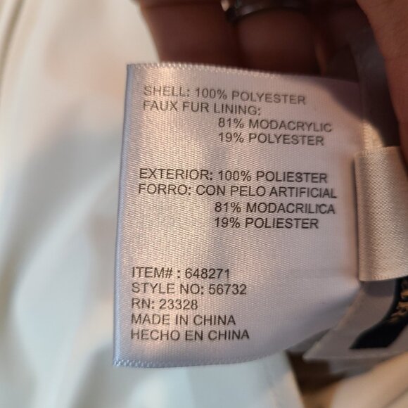 Kristen Blake Vest Womens‎ Large Beige Faux Fur Lined Reversible Cozy Luxury - Picture 11 of 12